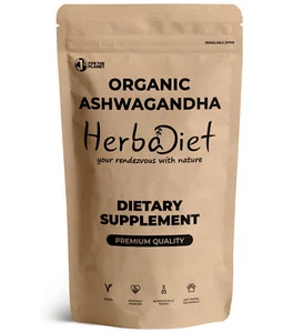 Organic Ashwagandha Root Powder CERTIFIED Sleep Stress Fatigue Anxiety Relief - Picture 1 of 3