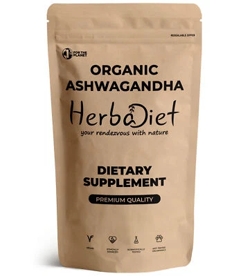 Organic Ashwagandha Root Powder CERTIFIED Sleep Stress Fatigue Anxiety Relief - Image 1 of 3