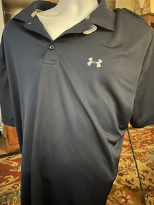 Men’s Under Armour Blue Polo Shirt XXL - Picture 1 of 3