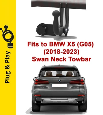 Tow Bar For BMW X5 SUV G05 (2018-2023) & 13 Pin Plug and Play PREMIUM Kit - B088 - Image 1 of 4
