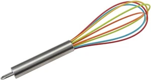 Apollo Rainbow Coloured Stainless Steel Silicone Whisk Multicolor 26cm New - Picture 1 of 1