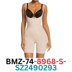 SHAPERX Shapewear Women's Tummy Control Open Bust Thigh Slimmer Body Shaper, 2XL - Picture 1 of 6