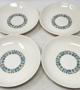 Temporama Canonsburg Pottery Salad Plates 8" Set Of 4 Atomic Design USA - Picture 1 of 8
