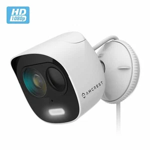 Amcrest SmartHome 1080p WiFi Outdoor Security Camera Deterrent Alarm Spotlight - - Picture 1 of 6