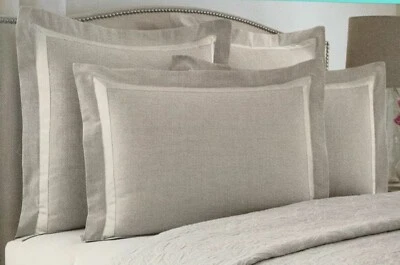 Wamsutta Lino Algodón Euro Sham Color Natural NUEVO Foto 1 de 4