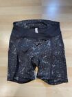 Lululemon Pedal Pace Cycling Short Size 10 Star Crushed Coal Black