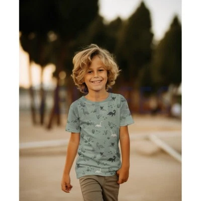 Jersey Dinosaurier by Poppy Fabrics Dark Mint Melange Water- ab 50x148cm