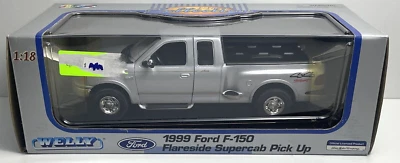 Welly - Silver 1999 Ford F-150 Flareside Supercab Pickup - 1:18 Scale - Image 1 of 4