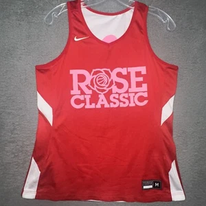 Nike Rose Classic Basketball Jersey Size M Red Reversible Ribbon NYC Tournament - Picture 1 of 12