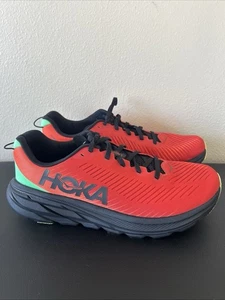Hoka One One Rincon 3 Men 12 D Red Green Black Running Shoe Sneaker 1119395RAFL - Picture 1 of 7