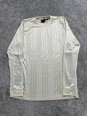 Camiseta de fútbol Adidas Ivy Park para mujer grande beige negra 3 rayas entrenamiento atlético Foto 1 de 4