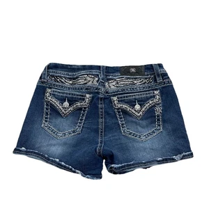 Pantalón Corto Miss Me Easy Mujer Talla 30 Azul Medio Lavado Solapa Bolsillos 4" Entrepierna 64-3 - Imagen 1 de 7