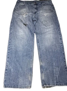 Jeans uomo Thrashed Distressed Grunge Baggy Nautica vestibilità dritta elasticizzato 38x32 - Foto 1 di 9