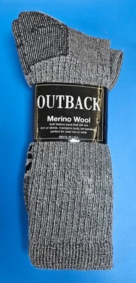 4 Pair Gray Acrylic / Merino Wool Crew / Work Socks sock size 10-13 FREE SHIP - Image 1 of 4