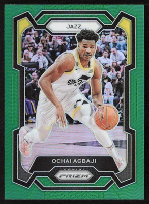 2023-24 Panini Prizm Prizms Green Ochai Agbaji #92 Utah Jazz - Image 1 of 2