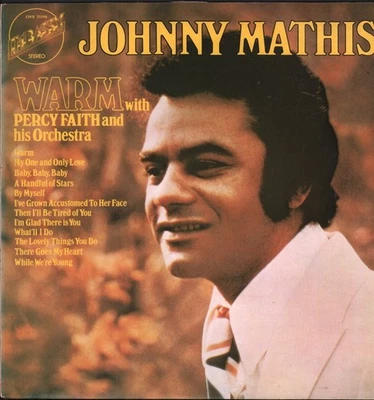 Johnny Mathis Warm LP vinyl UK Embassy 1974 - sleeve has a 1" split middle of - Image 1 of 4