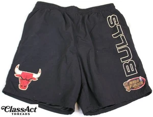 Mitchell & Ness NBA Finals 1996 Chicago Bulls Nylon shorts Medium M Black - Picture 1 of 8