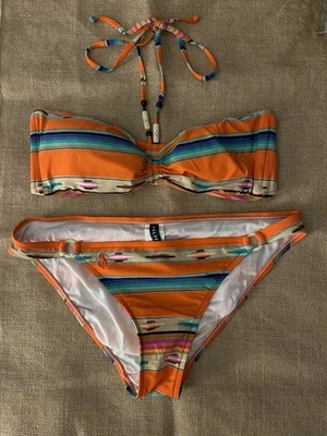 Ralph Lauren Bikini Women’s M Striped Preppy American Beach - Image 1 of 4