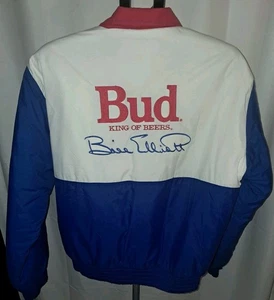 Bill Elliott Jacket 11 Bud King Of Beer Mens Size Large Made In USA Nascar  - Picture 1 of 5