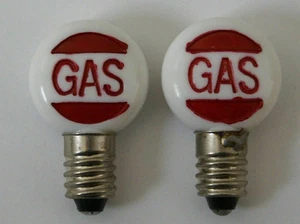Juego de (2) Bombillas de repuesto Globos Vintage Servicio Marx Gasolinera - Imagen 1 de 3