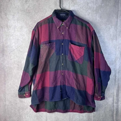 Camisa clásica de bloques de colores vintage de Alexander Julian Buffalo a cuadros años 90 Foto 1 de 4