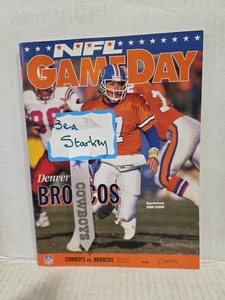 1992 Cowboys Vs Broncos Football Program,signed Chad Hennings,Ken Norton,Bates - Imagen 1 de 6