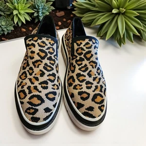 Steven Steve Madden New York Arty Sneakers Leopardenmuster Größe 8 gebraucht, in einwandfreiem Zustand - Bild 1 von 9