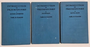 Introduction To Freemasonry Lot Of Three Books Apprentice, Fellowcraft & Master - Picture 1 of 9