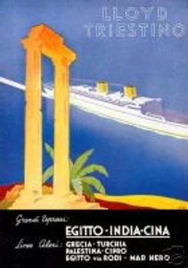 A.Quaiatti-LLOYD TRIESTINO-piroscafo-Egitto-India-Cina Pubblicità originale 1942 - Imagen 1 de 1