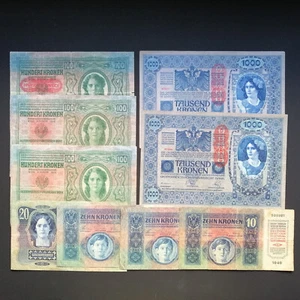 BANKNOTES LOT FROM AUSTRIA -9 banknotes- - Picture 1 of 7