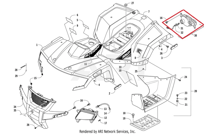 NEW OEM ARCTIC CAT ALTERRA 90 REAR RIGHT TAIL LIGHT LAMP ASSEMBLY Foto 1 de 1