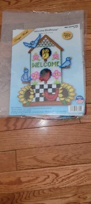 Welcome Bird House Wall hanging - Design Works Plastic Canvas Kit - Image 1 of 2