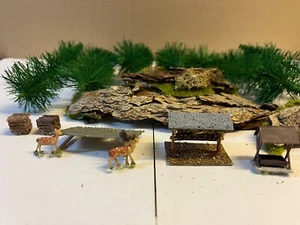 HO Rehe,Futterkrippen, Stecktannen ,Rinde,zur Landschaftsgestaltung - Bild 1 von 5