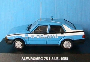 Alfa Romeo 75 1.8 I.E.1988 Polizia DEAGOSTINI 1/43 New Italy Police Italian - Picture 1 of 1