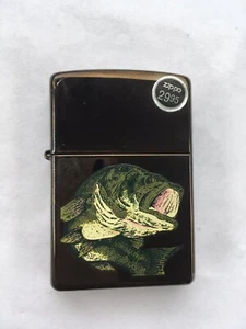New 2002 Zippo Largemouth Bass Cigarette Lighter/wSeal - Picture 1 of 4