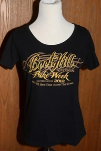 Boot Hill Saloon Bike Week Daytona Beach 2012 Black T Shirt Size M - Picture 1 of 5