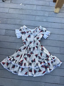 Vintage Western Swing Kleid Schmetterlinge Fun Swing Kleid Größe M - Bild 1 von 6