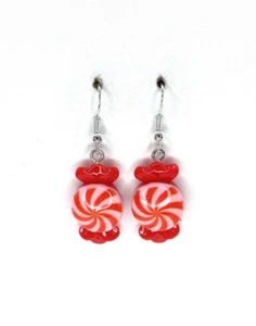 Nuevos pendientes de resina caramelo rojo ganchos de plata de ley 925 - Imagen 1 de 1