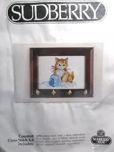 Sudberry House Counted Cross Stitch Kit Kitten with Yarn VTG 1990's - Picture 1 of 3