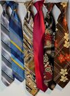 Vintage Ties Mens Clip On Dress Suit Ties Lot Of 6 Sears Snapper &More Retro Tie