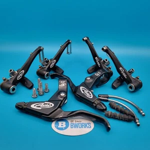 Avid Single Digit 3 V-Brakes w/ Avid AD 3 Levers Black Alloy SD3 MTB d28 - Picture 1 of 18