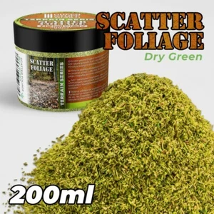 Scatter Foliage - Dry Green - 200 ml - Scenery Grass leaves diorama bases - Picture 1 of 2