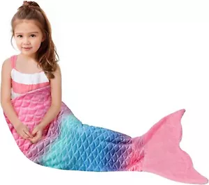 Catalonia Toddlers Mermaid Tail Blanket Sleeping Snuggle Blanket for Kids 4-6age - Picture 1 of 7