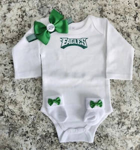 Philly Eagles Neugeborene/Baby Mädchen Kleidung Adler Babygeschenk Mädchen Baby Mädchen Adler - Bild 1 von 3