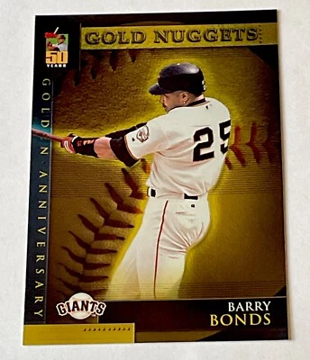 2000 TOPPS GOLD NUGGETS INSERT BARRY BONDS #GA17 SAN FRANCISCO GIANTS MLB MVP - Image 1 of 2