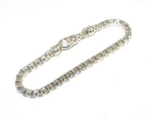 Ladies/womens slinky silver box link style bracelet - Picture 1 of 8