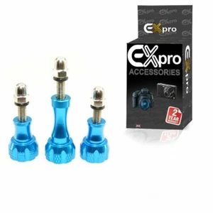 3x Aluminium alloy Knob Thumb Screw Mount accessories Gopro Hero 5 4 3 G5T3 Blue - Picture 1 of 7