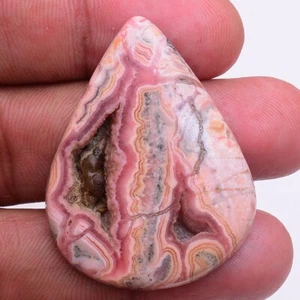 73.00 Cts Natural Rhodochrosite Window Druzy 43mm*33mm Untreated Rare Gemstone - Picture 1 of 7