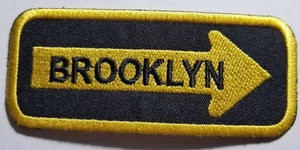 Brooklyn Oneway gestickter Aufnäher Bügelbild ca. 1,25x4 Zoll - Bild 1 von 2