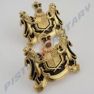 LIONS Logo C Pillar Badge x2 GOLD , for Ford LTD P5 P6 Landau Monarch Piller - Picture 1 of 3
